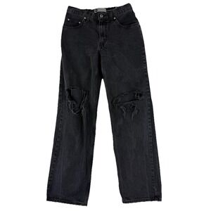 Levi‎ Silvertab Black Jeans Women's Sz 28x31 Distressed Skateboard Grunge Baggy